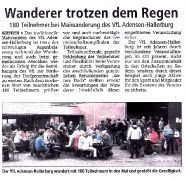 Wanderer trotzen dem Regen